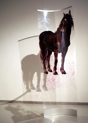 Malerei auf Plexiglas Plexiglas Kunst Künstler Hentunen Pferd