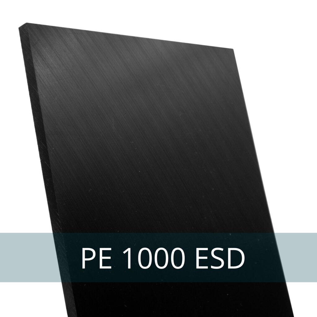 Svart PE 1000 ESD-plastskiva – läs mer om materialet
